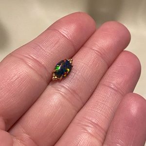 Anatometal FaRaTa end in rose gold/black opal